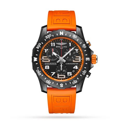 breitling orange rubber strap.